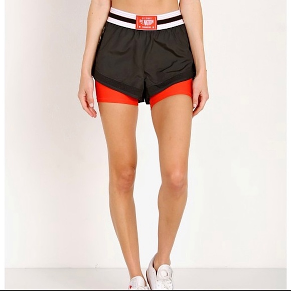 P.E Nation Black and Orange athletic shorts - Picture 1 of 7